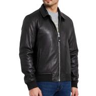 Blouson cuir Noir Homme Schott Mens Leather Pilot pas cher