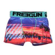 Boxer Noir/Bleu à Imprimés Garçon Freegun Bor pas cher