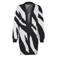 Gilet Long Blanc/Noir Imprimé Femme Vero Moda Nancy Open vue 3