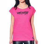 T-shirt Rose Femme Von Dutch Logo