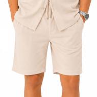 Short Beige Garçon Paname Brothers Poly Texture pas cher