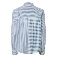 Chemise Blanche/Bleu Femme Pieces Javier vue 2