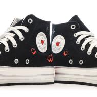 Baskets Noires Fille Converse Chuck Taylor All Star Eva vue 7