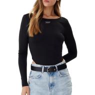 Body Noir Femme Tommy Hilfiger Silver vue 3