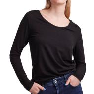 T-Shirt Manches Longues Noir Femme Pieces Billo