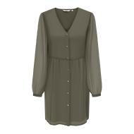 Robe Verte Femme Only Button