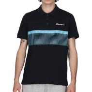 Polo Noir/Bleu Homme Champion Line pas cher