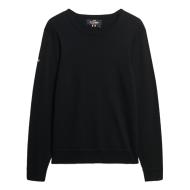 Pull Noir Homme Superdry Merino Crew Jumper vue 2