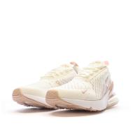 Baskets Blanches/Rose Femme Nike Air Max 270 vue 6