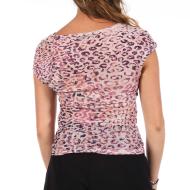 Top imprimé Léopard Rose Femme Guess W1GP9JK2X51 vue 2