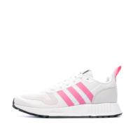 Baskets Blanc/Rose Femme Adidas Multix J pas cher