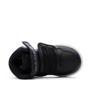 Baskets Noires/Blanches Garçon Adidas Hoops vue 4