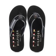Tongs Noires/Grises Homme Tommy Hilfiger Patch vue 3