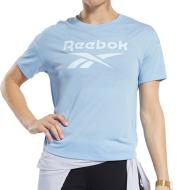 T-shirt Bleu Femme Reebok Workout Reday Supremium Logo pas cher