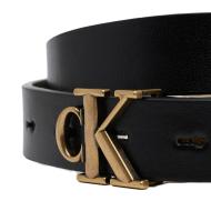 Ceinture Noires Femme Calvin Klein Jeans Monogram Placque Buc vue 2