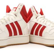 Baskets Blanc/Rouge Homme Adidas Hoops 3.0 Mid vue 7