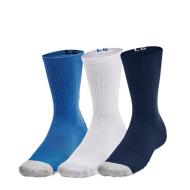 X3 Paires de Chaussettes Blanches/Marine Homme Under Armour Heatgear pas cher