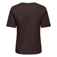 T-Shirt Marron Foncé Femme Only Happy vue 2
