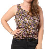 Débardeur Imprimé Noir/Rose Femme Vero Moda CURVE Tigers Eye