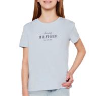 T-Shirt Bleu Clair Fille Tommy Hilfiger Script