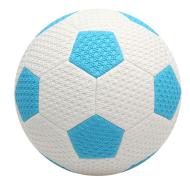 Ballon de Foot Blanc/Bleu Plage pas cher