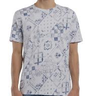 T-Shirt Bleu/Blanc Homme Teddy Smith Tareski pas cher