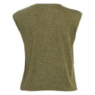 Top pailleté kaki femme VILA neck vue 2