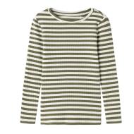 T-Shirt Manches Longues Vert/Blanc Fille Name it Fsuraja vue 2