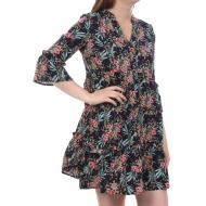 Robe Marine à fleurs Femme Vero Moda Easy pas cher