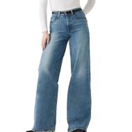 Jean Baggy Bleu Moyen Femme Levi's 728 Wide