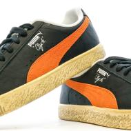 Baskets Noir/Orange Homme Puma Clyde Vintag vue 7