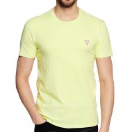 T-shirt Jaune Homme Guess Petit Triangle