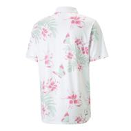 Polo de Golf Blanc/Rose Homme Puma Festival vue 2