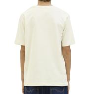 T-Shirt Blanc Garçon Jack & Jones Cotier vue 2