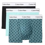 X3 Boxers Noir/Turquoise Homme Calvin Klein Jeans Relaxed Fit Trunk 3p pas cher