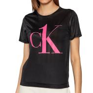 T-shirt Noir Femme Calvin Klein Crew Neck pas cher