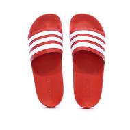 Claquettes Rouges/Blanches Homme Adidas Adilette vue 3