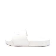Claquettes Blanches/Argenté Femme Adidas Adilette pas cher