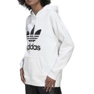 Sweat Blanc Femme Adidas Trefoil Hoodie pas cher