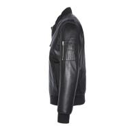 Blouson cuir Noir Homme Schott LCBOMBA vue 3