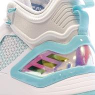 Chaussures de basket-ball Blanche/Bleu Adidas Son Of Chi vue 7