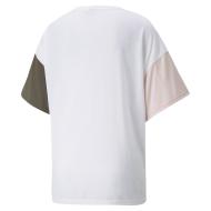 T-shirt Blanc/Kaki/Rose Femme Puma Msport Fashion vue 2