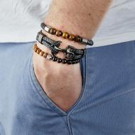 Bracelet Perles Noir/Beige Homme Geographical Norway 315050 vue 2
