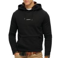 Sweat à Capuche Noir Homme Superdry Plain Hood vue 2