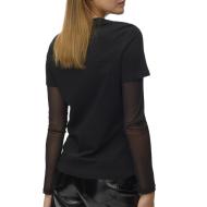 T-Shirt Noir Femme Vero Moda Liana vue 3