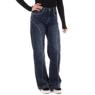 Jean Loose Bleu Femme Monday Premium 1807 pas cher