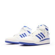 Baskets Blanc/Bleu Garçon Adidas Forum Mid vue 6