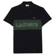 Polo Noir/Vert Homme Lacoste PH1470 pas cher