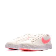 Baskets Blanche/Rose Femme Nike Blazer Low Pop vue 6