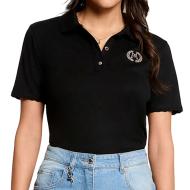 Morgan Black Women’s Embroidered Polo Shirt affordable